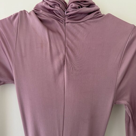 Helsa Slinky Jersey Sarong Maxi Dress In Elderberry - Picture 8 of 15